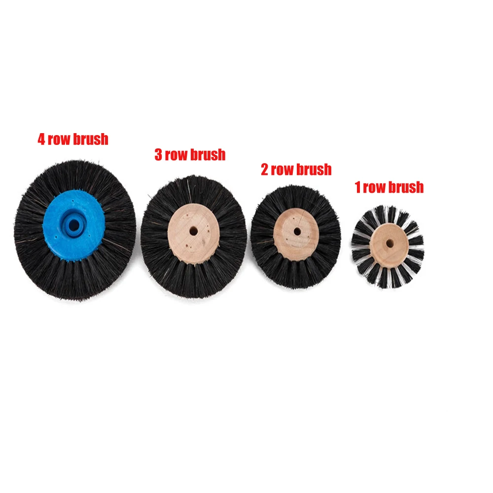 

4 pcs Dental Wooden Plastic Hub Wheel Brush Straight Bristle Japen Design Polishing Buffing for Dental and Jewelry 1.2.3.4 ply