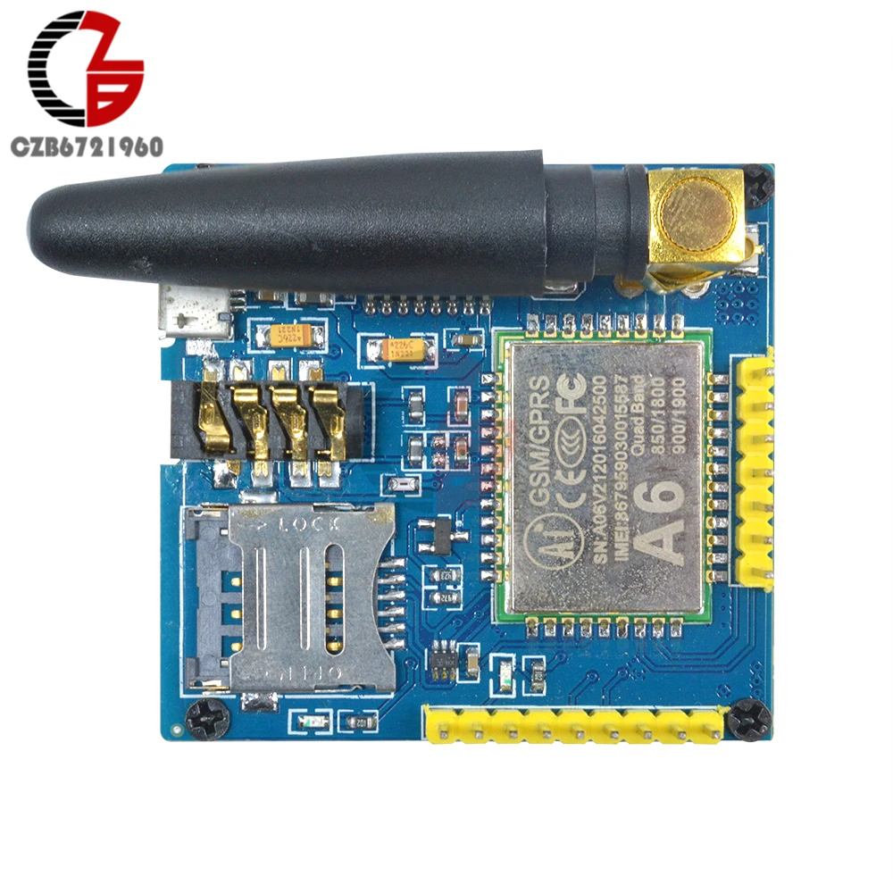 A6 GPRS GSM Pro серийный модуль двухдиапазонный беспроводной Developemnt плата ttl RS232 UART с антенной SIM держатель для карт Замена SIM900