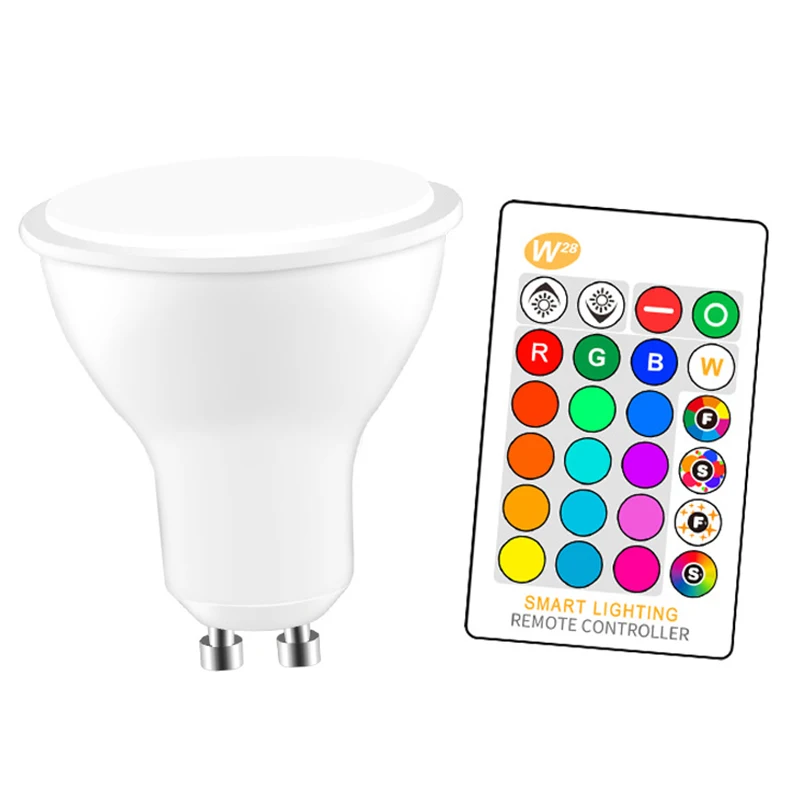 Светодиодный RGB Spotlight GU10 AC85-265V светодиодный Сменные лампы 5 Вт волшебный праздник RGBW/RGBWW освещения + пульт Управление 16 Цвета для дома