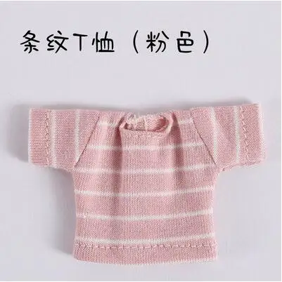Новая модная одежда для куклы bjd, полосатая футболка с короткими рукавами для 1/12bjd, obitsu11, ob11, аксессуары для куклы, одежда