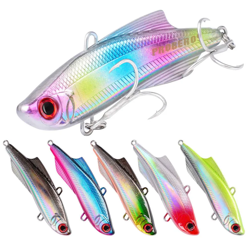 6PCS fishing Fish Minnow Crankbaits hook VIB lure baits 7.3cm/20.5g | Спорт и развлечения