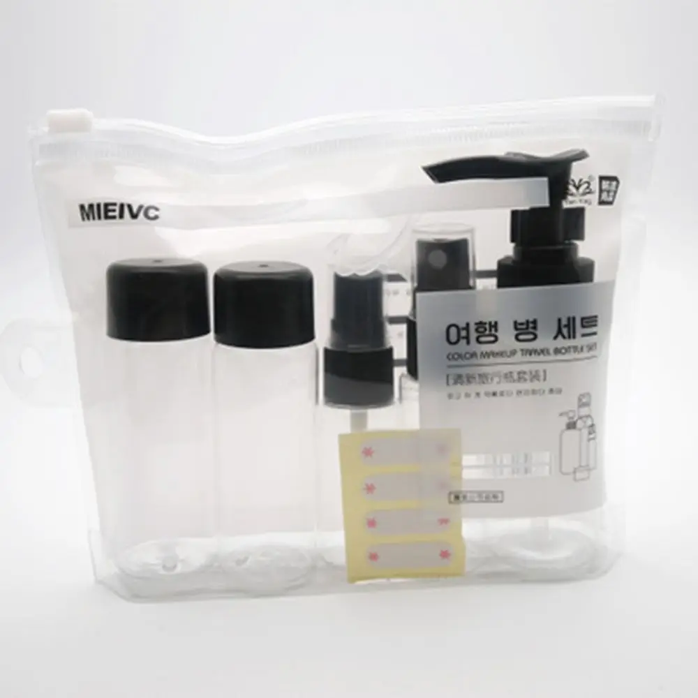 7Pcs Set Portable Transparent Plasic Travel Kit Make Up Spray Bottle Refillable Bottles Cosmetic Bottles For 4