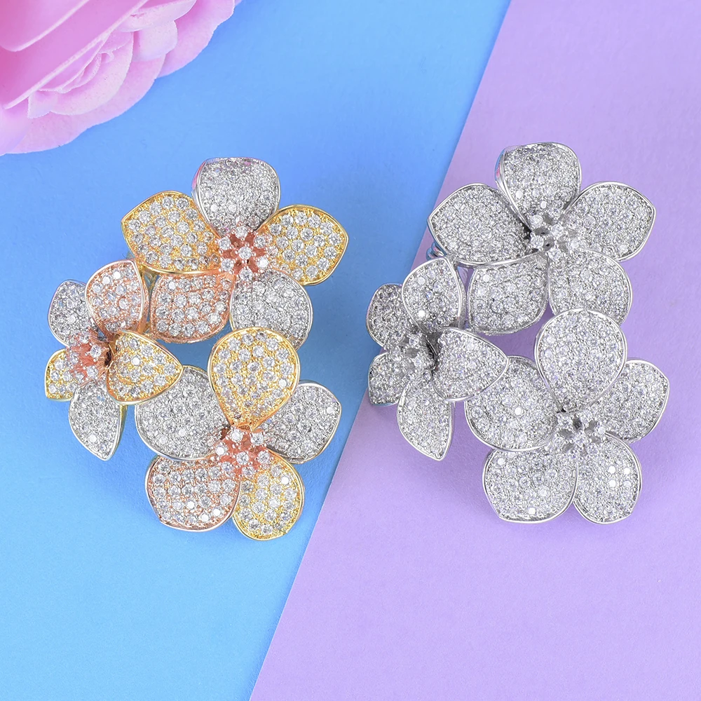 missvikki New Trendy Flowers Brooch Accessories for Ladies Winter Clothes Flower Fashionable Lover Mother Christmas Present | Украшения и