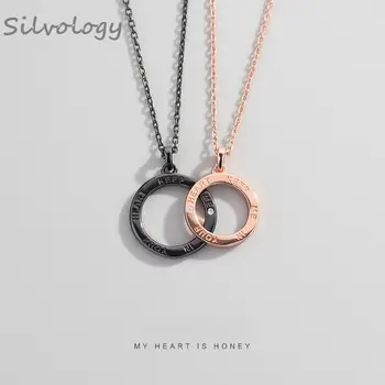 

Silvology Friendship necklace For Best Friends Original 925 Sterling Silver Round Letter Elegant Female Necklace Jewelry Charm