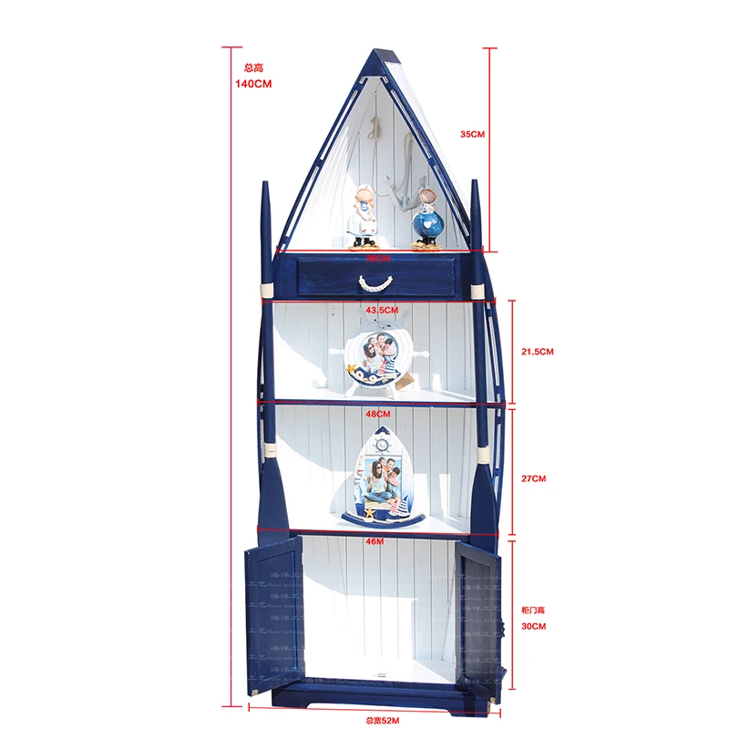 Armoires méditerranéennes, ornements pour salon, bateaux à vent marin