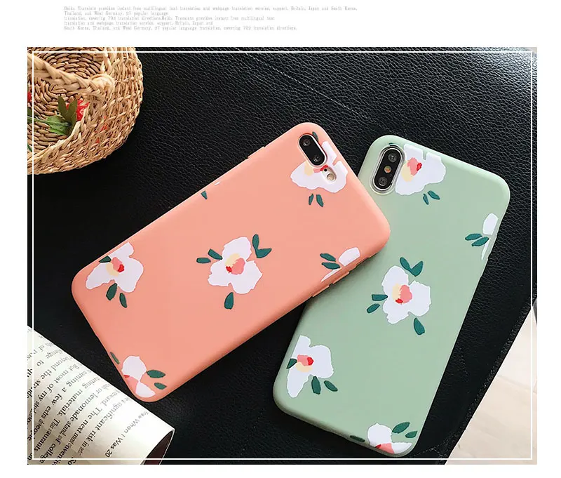 Flower Floral Soft Silicone For iPhone 6 7 8 Plus 6S X Cases Soft Cover Phone Case For iPhone XS XR Max 6 S Plus Cases Coque TPU (9)