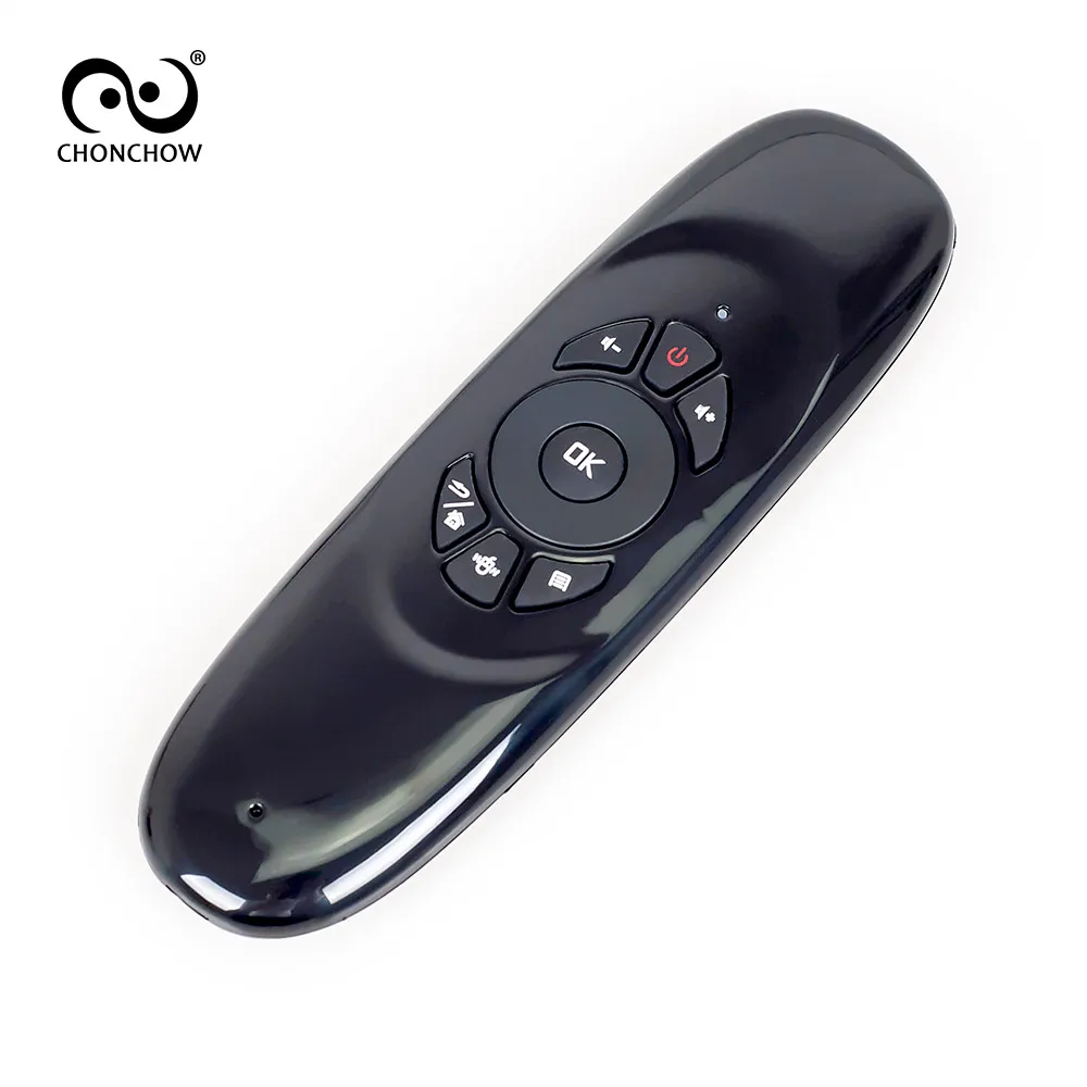 C120 2.4G Mini Wireless Gyroscope Air Fly Mouse Universal Remote Control With USB Receiver Russian English Version For Smart tv