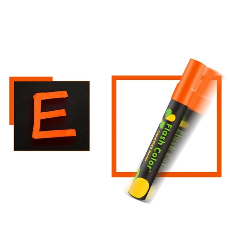 1 шт. креативный цветной стираемый маркер для флуоресцентных ручек, креативный маркер для жидкого мела, корейские канцелярские принадлежности - Цвет: OR