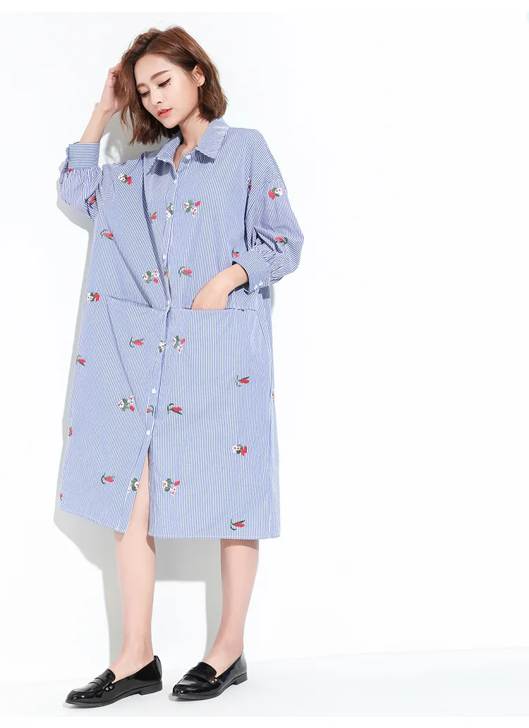 Мелинда Стиль Новинка 2017 года летнее платье в полоску длинные платье-футболка