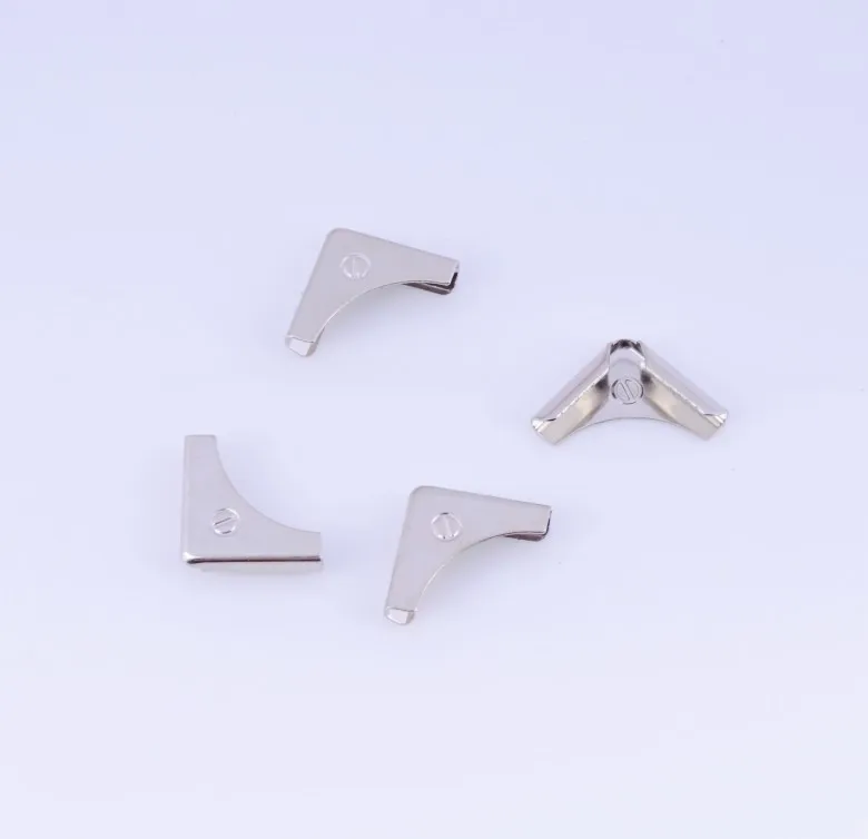 shipping-100pcs Серебряный тон книга Скрапбукинг Альбомы меню папки Защитные уголки 13x13x20 мм j1300