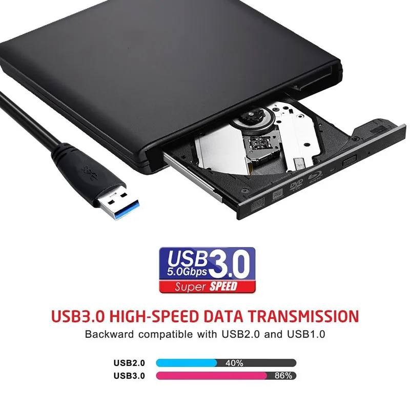 YiYaYo USB 3,0 Bluray Привод BD rom плеер DVD/CD RW горелки Внешний Оптический привод для ноутбука ноутбук ПК Windows 10