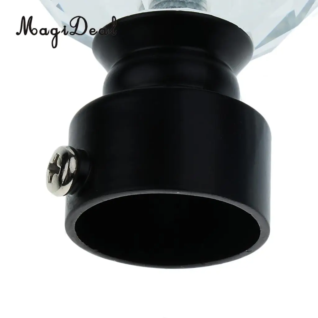 4-Piece Decorative Crystal Window Curtain Pole Rod End Cap Final Head 28mm Dia.
