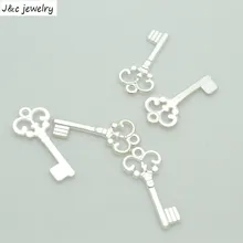 Новое поступление, 75 шт./лот, сплав, подвески, брелок, посеребренный, 21*10 мм, для изготовления ювелирных изделий, сделай сам, Подвески ручной работы, 34179B