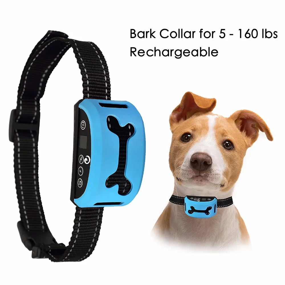

Bark Collar Rechargeable Waterproof Bark Collars for Medium Large Small Collar Beep Vibration Safe Shock dog training collar