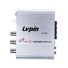 Мини Hi-Fi 2,1 автомобильный усилитель 12 в автомобильный усилитель MP3 MP4 стерео плеер аудио авто звук разъем Усилитель-сабвуфер Серебряный