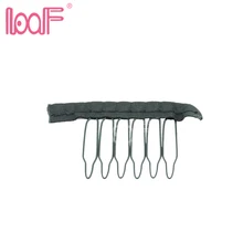 LOOF 6 зубов парик зажимы аксессуары черные волосы по оптовой цене парик гребни прикрепить колпачок парик гребни вставка кружева парик зажимы