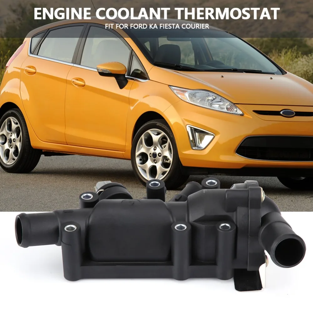 Engine Coolant Thermostat & Housing & Sensor XS6E8A586AG for FORD KA