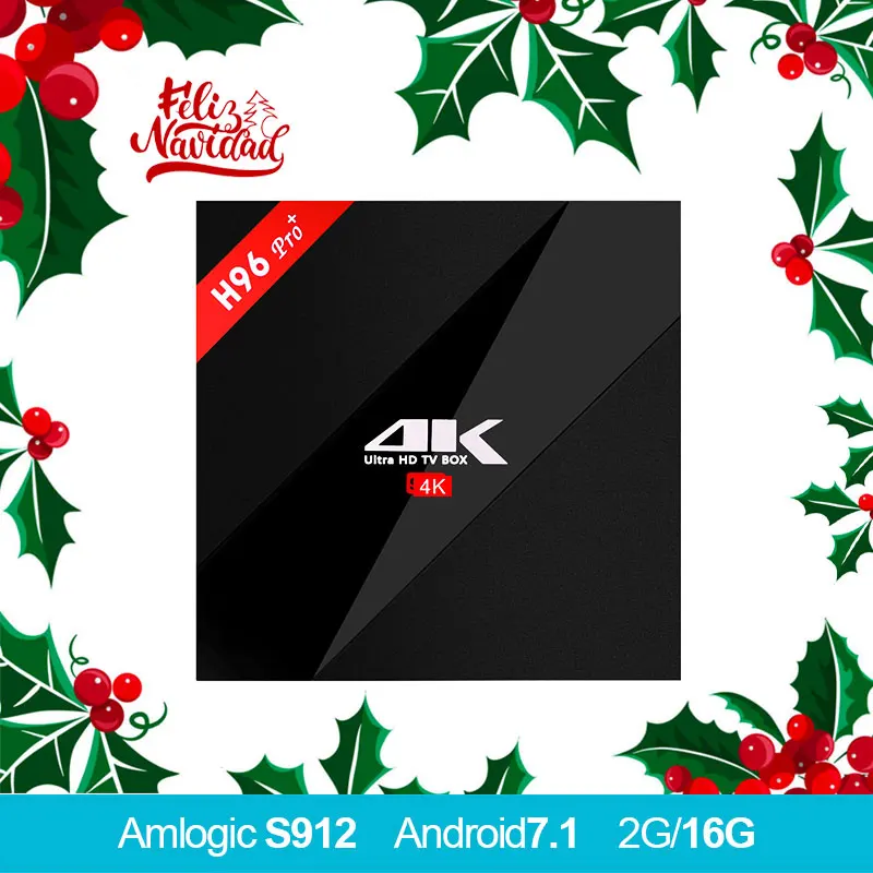 

H96 Pro Plus android smart tv box 7.1 Amlogic S912 Octa Core 3G/32G dual wifi BT4.1 4K H96pro+ PK X96 Media Players no iptv
