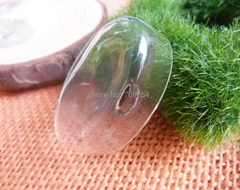 

new arrival 50pcs/lot 40*25*15mm oval glass Cylinder bubble bottle for ring
