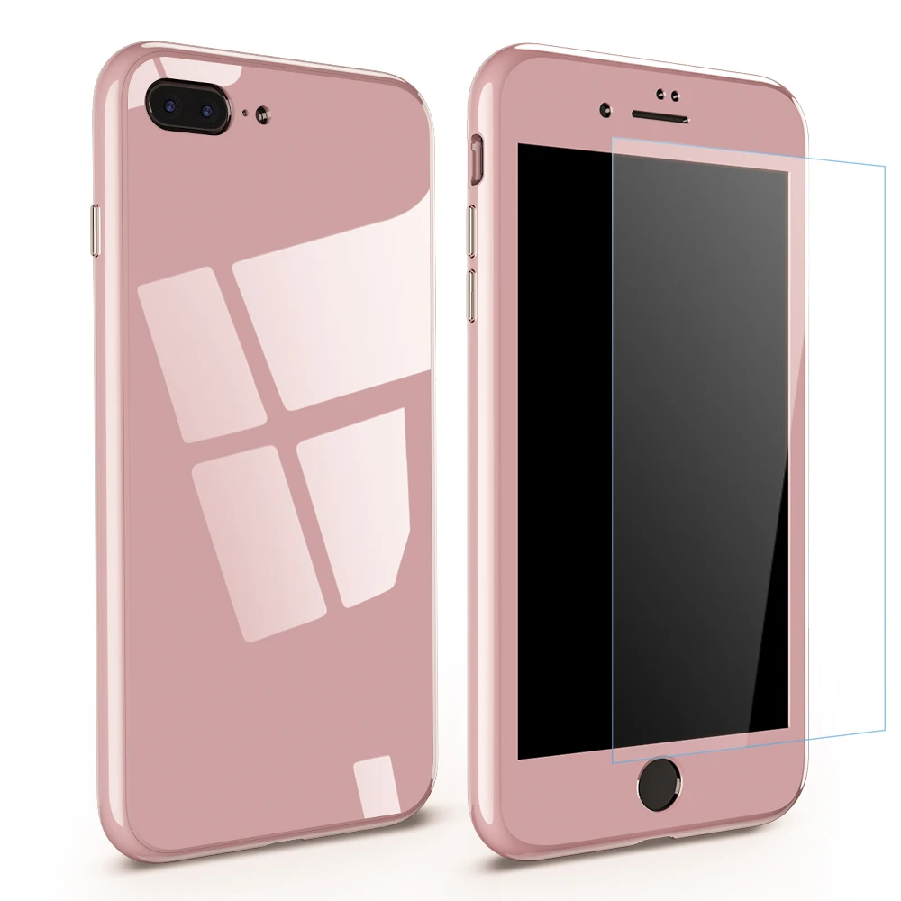 NYFundas 360 Magnetic Adsorption Case For iPhone X 8 Plus 7 6 6S + Tempered Glass Back Cover for iPhone 7 8 6 6 S Plus Accessory (4)