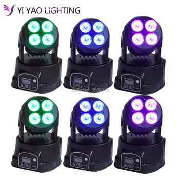 

6pcs/lot High Brightness CREE Mini Moving Head Wash 4x20w DMX DJ Stage Lights