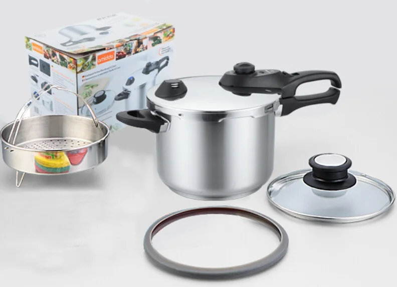 

free shipping pressure cooker kitchen utensil INOX #304 high quality stainless steel stock pot with 1 more cover cooking pot