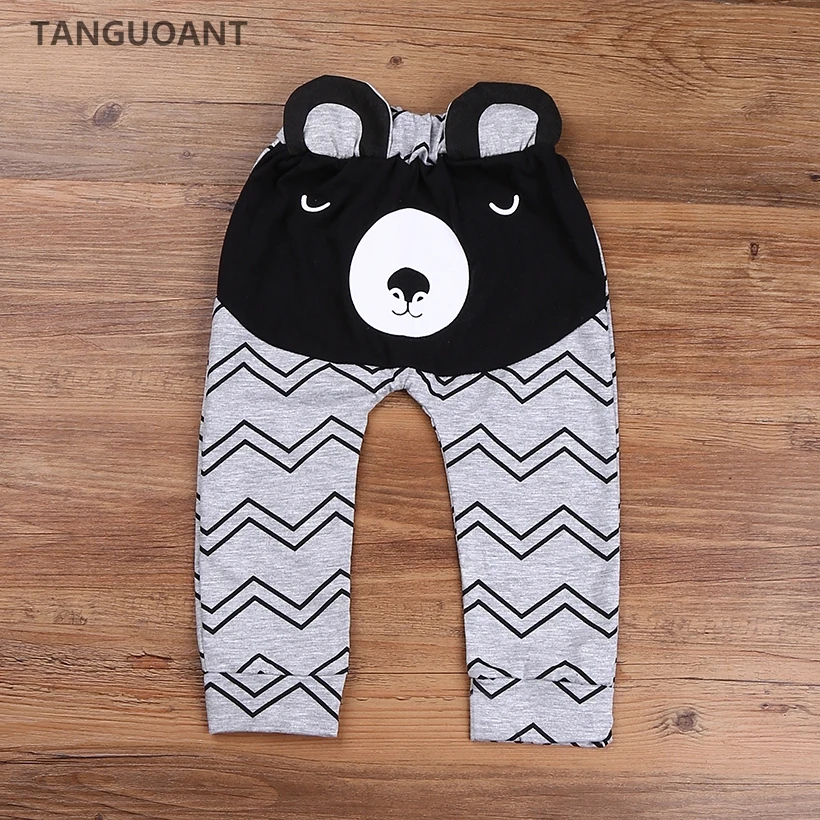 TANGUOANT Hot Sale Boys Pants Bears Children Harem Pants For Girls Boy New Fashion Toddler Child Trousers Baby Clothes