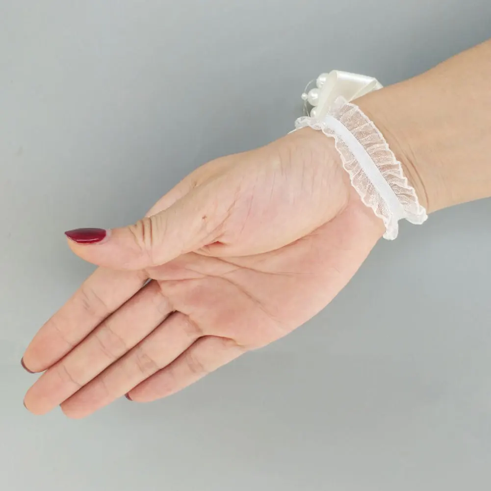 Bracelet Fleur Demoiselle D'honneur Corsage Wedding Wedding Flowers Bracellete Bridesmaid Bracelet Girls Pearls Corsages Prom