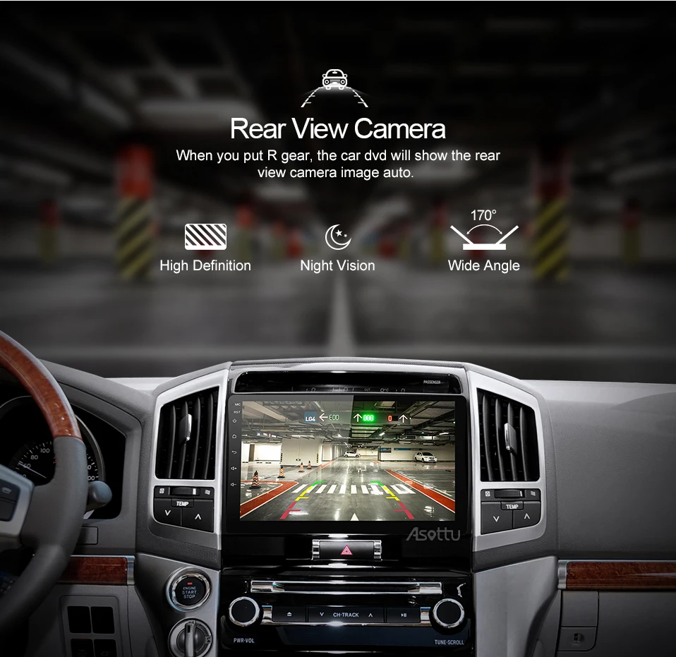 Perfect Asottu MKLZ1081 Android 8.1 Car DVD Player for toyota Land Cruiser Octa Core Car DVD GPS Navigation palyer Car Radio Multimedia 9