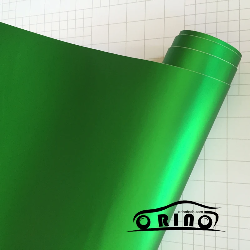 Chrome Metallic Apple Green Vinyl Wrap-1