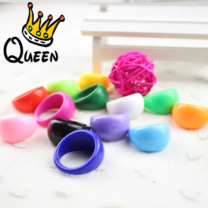 Wholesale lots 100Pcs candy-color Rings Adult Acrylic Lucite Resin 17-19mm | Украшения и аксессуары