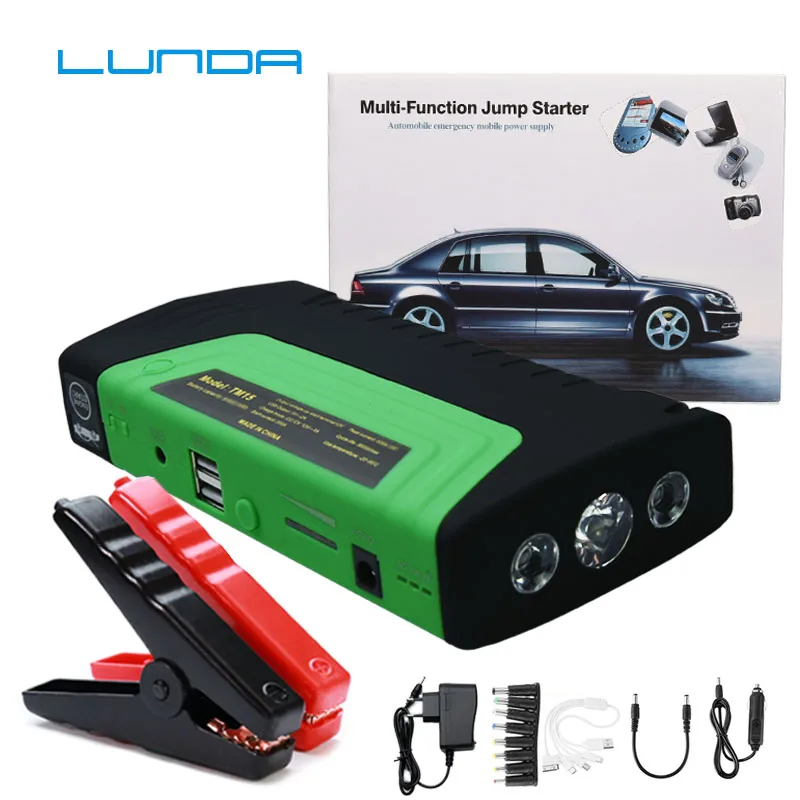 

LUNDA Car Battery 12V Jump Starter Booster Power Source Emergency Auto Start Power High Capacity Bank