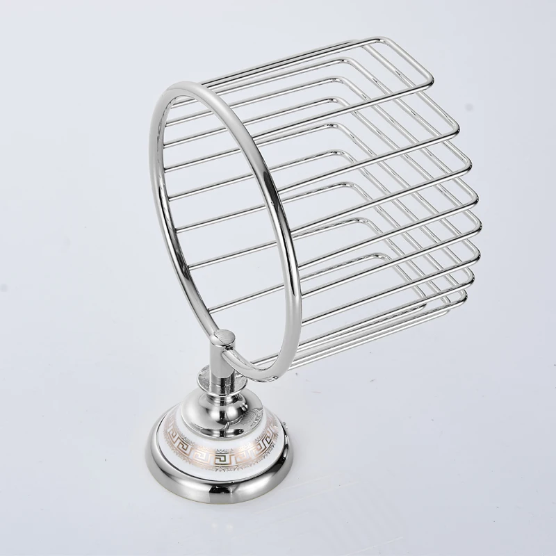 Toilet Paper Holder Gold Brass Ceramic Paper Towel Holder Rack Wall Mounted Luxury Bathroom Tissue Roll Paper Holder Decorative