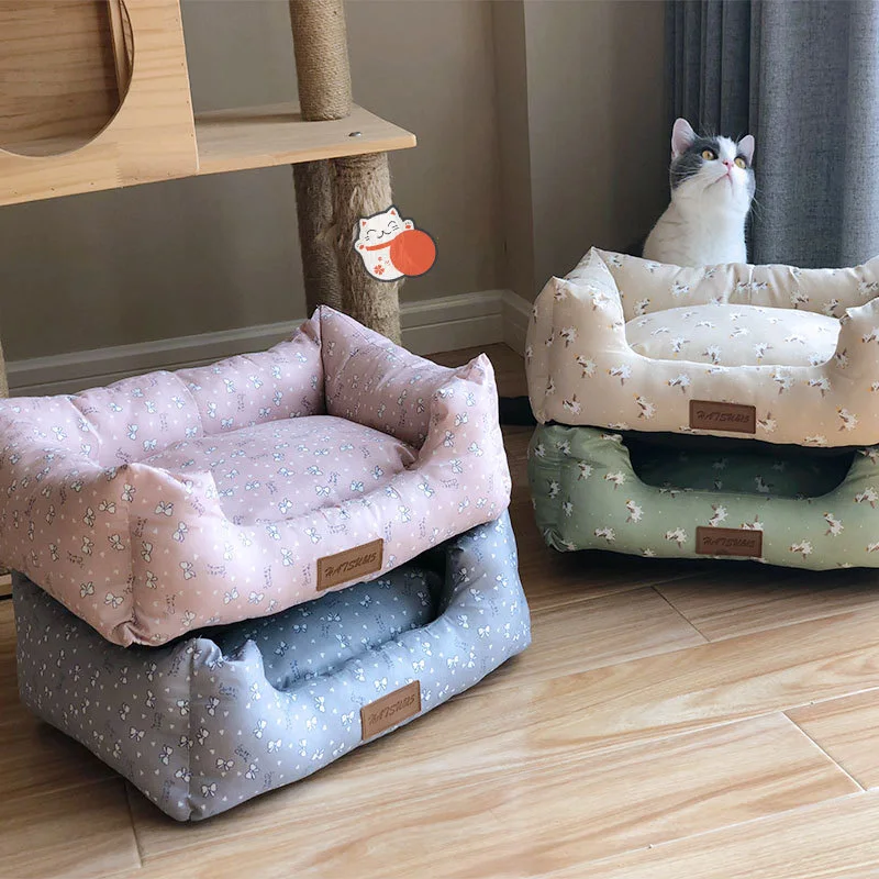 HEYPET хлопковая кровать для кошек домик домашних животных мягкий коврик маленьких