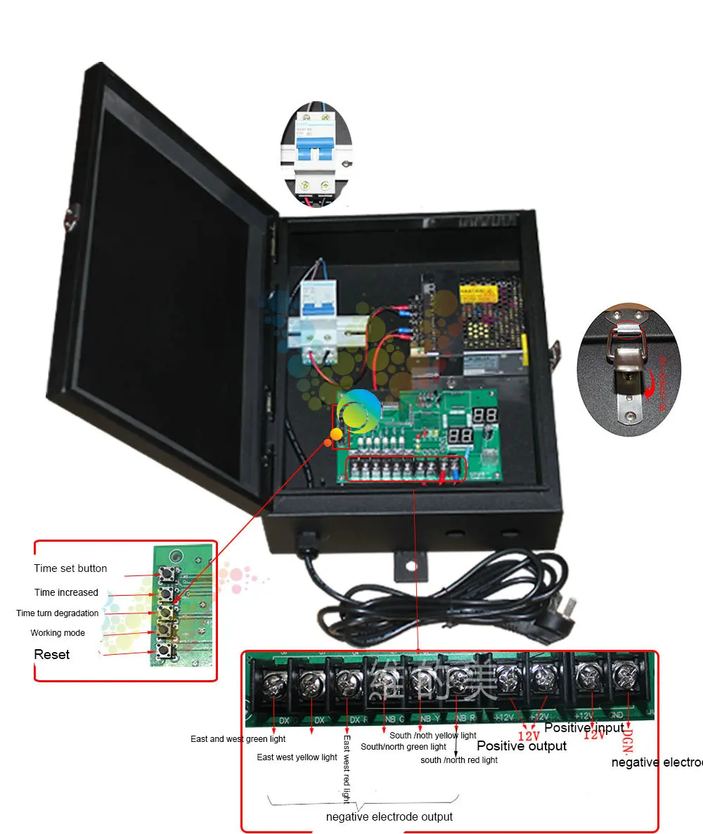 

High quality one intersection intelligent DC 12V traffic light controller