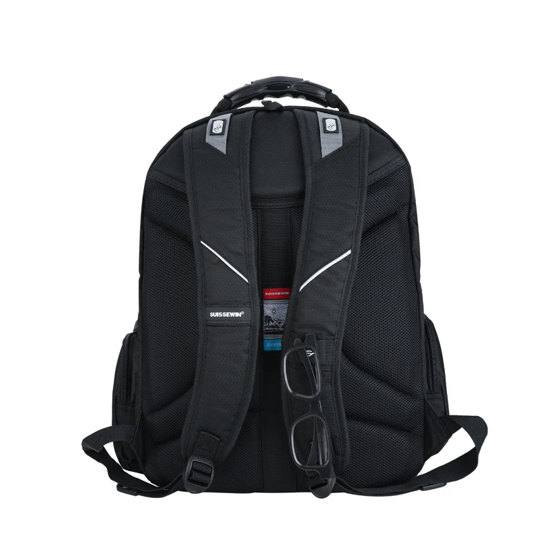 Mochila Suissewin para hombre, Mochila Suiza antirobo, a prueba de agua, multifunción, carga USB, negocios, Casual, para ordenador portátil turístico, Mochila