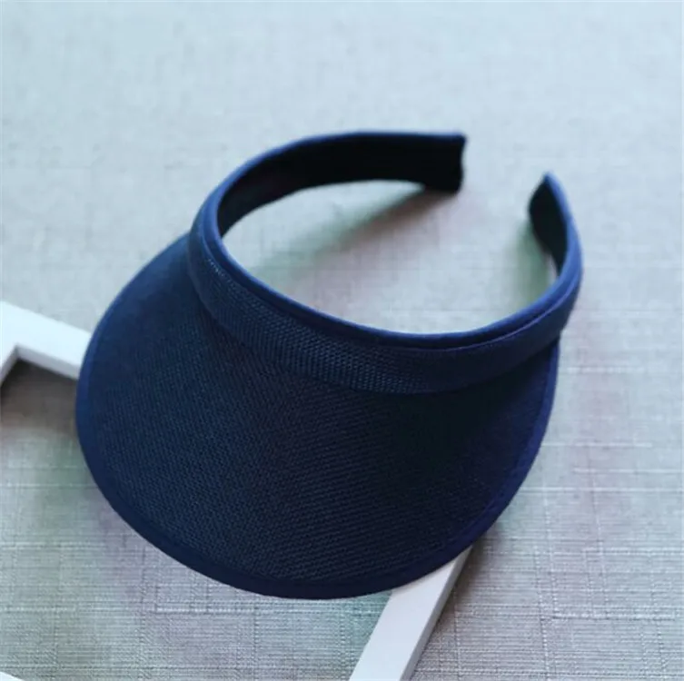 Summer Breathable Straw Sun Hats Topless Empty Sun Visor Cap Ladies Adjustable Nature Straw Topless Beach Trip Cap sun hat sun protection hat empty top hat