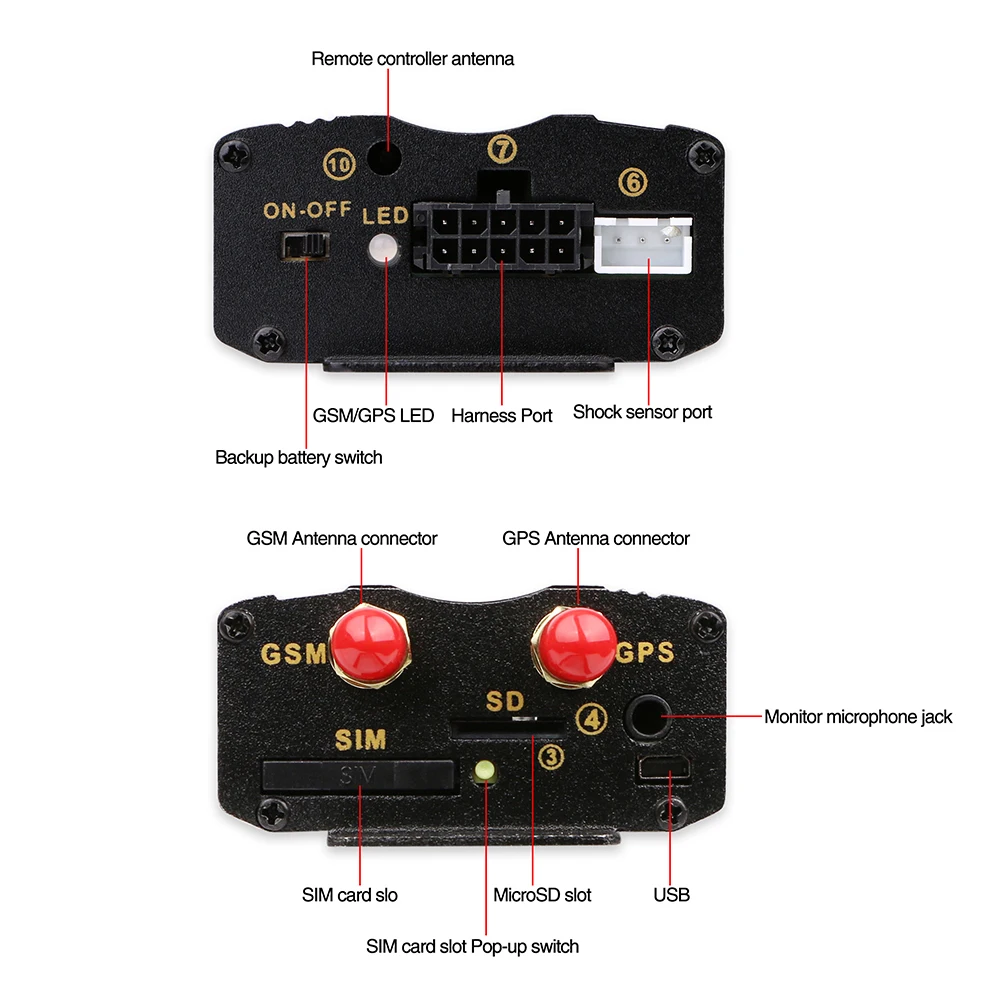 Gps трекер для автомобиля TK103B отрезание масла реле gps трекер локатор 2G/GSM голосовой монитор шок сигнализация история Route geo-забор бесплатное приложение