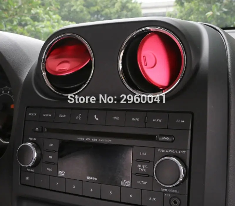 4 шт. аксессуары для интерьера для Jeep Compass Патриот 2011- консоль приборной панели кондиционер Выход вентиляционное отверстие накладка наклейка