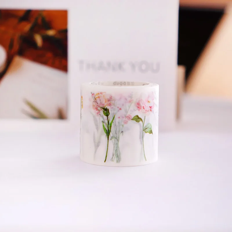 Яркие цветы ваза маскирующая васи лента DIY декоративная клейкая лента для дневник в стиле скрапбукинг украшения офисные школьные принадлежности - Цвет: flower story-bouquet