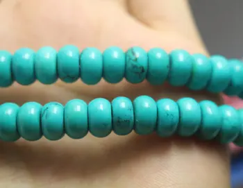 

5x8mm Turqoise Howlite Rondelle beads,15 inches per strand