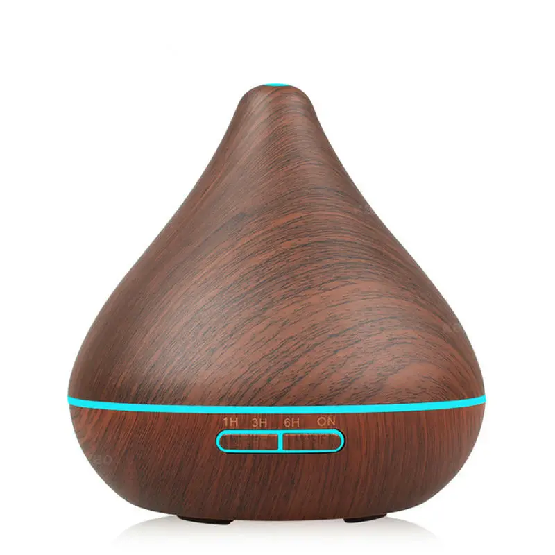 

300ML Aroma Essential Oil Diffuser Ultrasonic Air Humidifier Wood Grain Aromatherapy Electric Atomizer for Home
