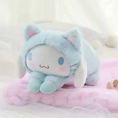 Игрушек! Супер милая плюшевая игрушка, милая мелодия, Cinnamoroll, поворот на кошку, Мягкая тканевая коробка, наволочка, подушка, подарок на день рождения, Рождество - Цвет: Cinnamoroll cushion