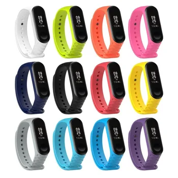 

Replacement Wristband Straps For Xiaomi Band 3 Bracelet Mi Band Strap Multicolor Replacement Silicone Solid Color Wristbands