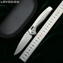 LOVOCOO Ограниченная серия, ось 781 D2, стальной складной нож с алюминиевой ручкой, походный карманный нож для выживания, охотничьи кухонные ножи, инструмент для повседневного использования