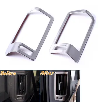

2Pcs B Pillar AC Vent Outlet Frame Moulding Cover Trims Stainless Fit For 2016 VOLVO XC90