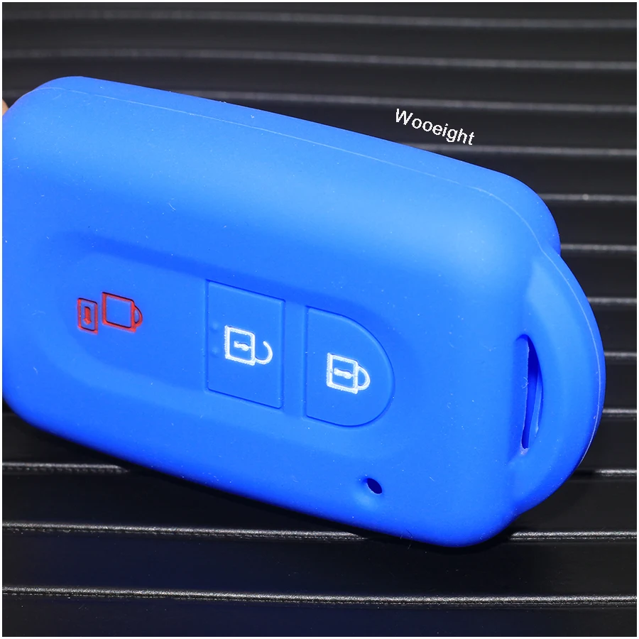 Wooeight 3 Button Silicone Rubber Car Key Cover FOB Case For Nissan Qashqai X-Trail T31 Micra K12 Tiida C11 Remote Key Shell (6)