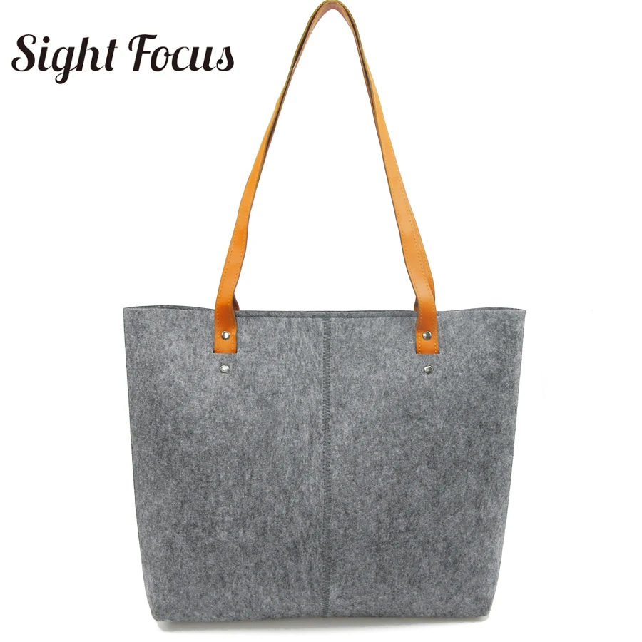 felt shoulder bag