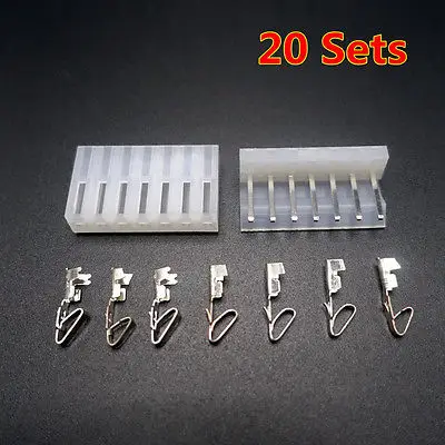 

NEW 20 Set Kit CH3.96 3.96mm 7 Pin Wire With Male Connector Plug Free Shipping