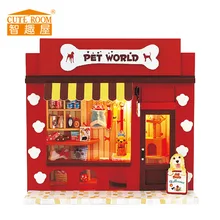 Cute Room Toy for Girls Doll House Puppenhaus Brithday Miniature Furniture House Toys for Children Wooden House Toys-Pet World